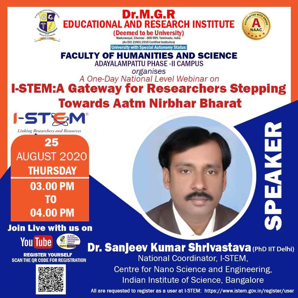 i-STEM-A Gateway for Researchers Stepping Towards Aatm Nirbhar Bharat
