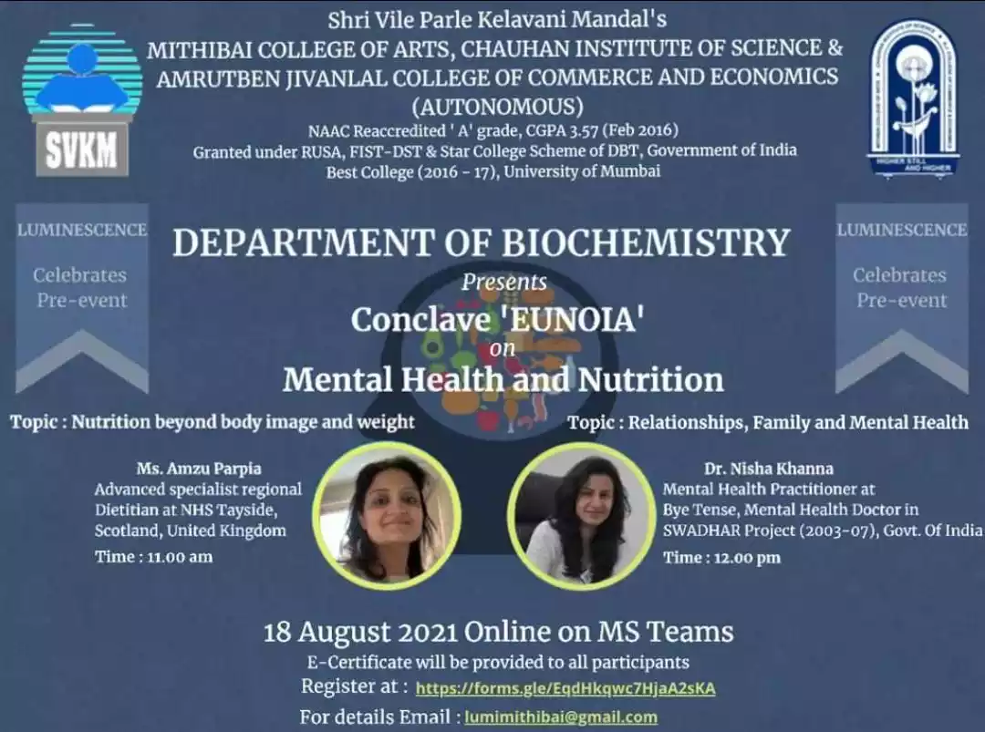 Conclave – EUNOIA on “Mental Health and Nutrition”.